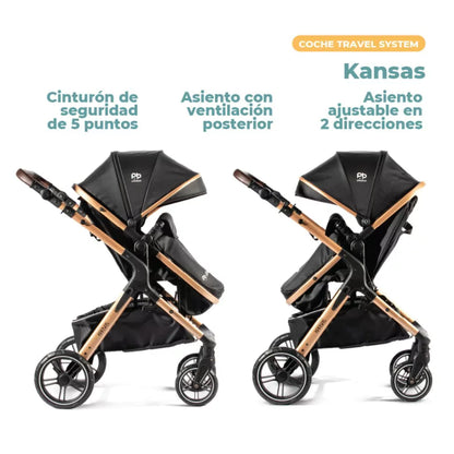 Coche Cuna Travel System Pikaboo Kansas